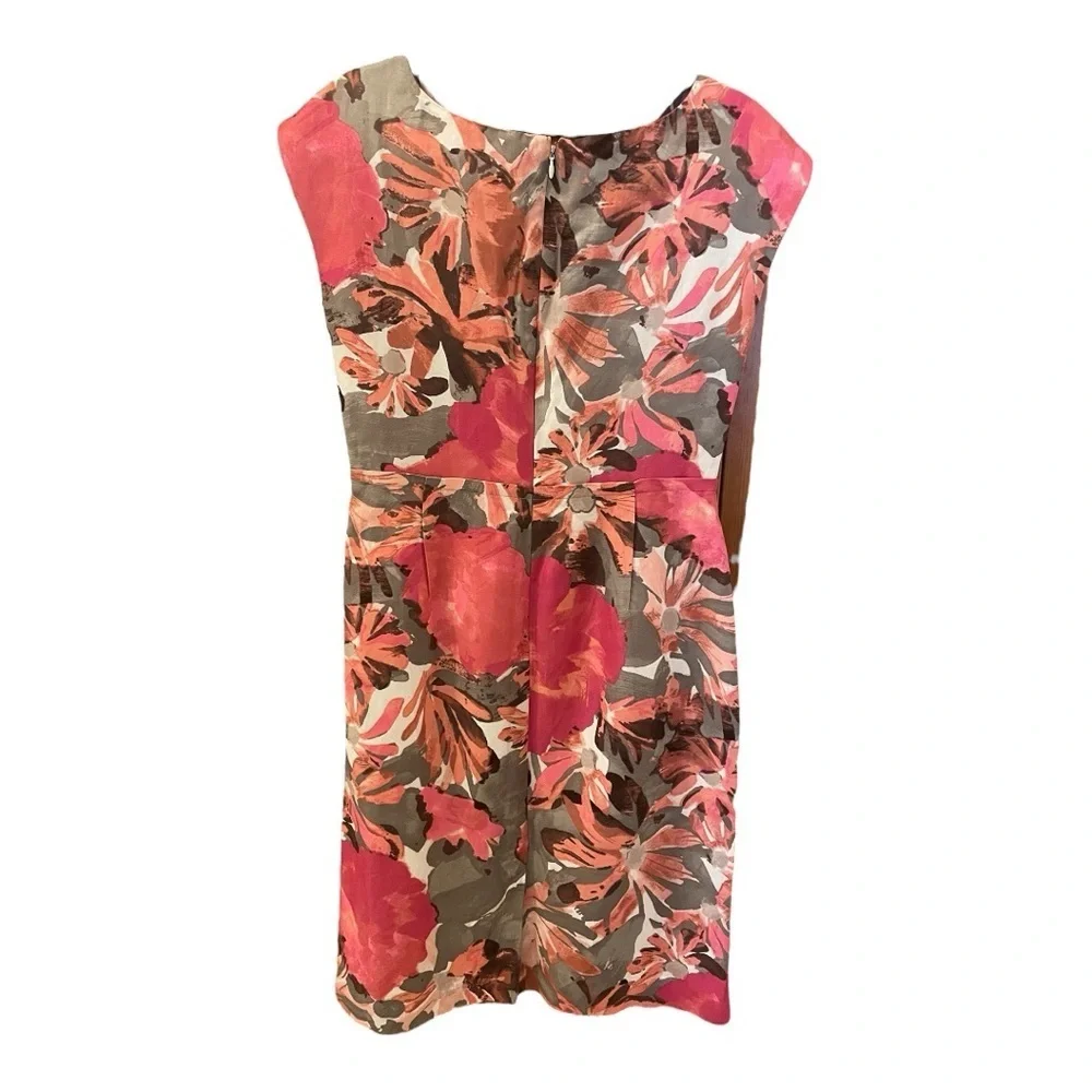 Banana Republic MadMen Cowl-Neck Dress, Size 8, Pink & Gray Fully Lined Sheath. - Picture 2 of 8